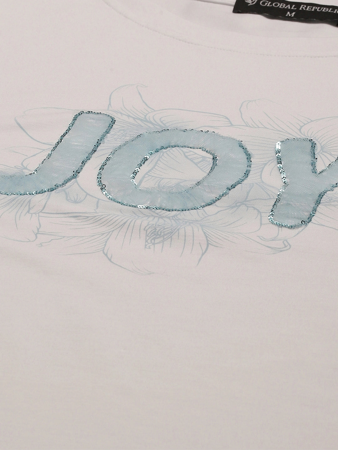 White Embroidered Cotton Boxy Top - Global Republic