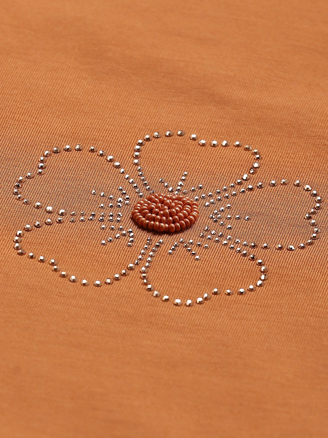 Orange Embellished Modal Top - Global Republic