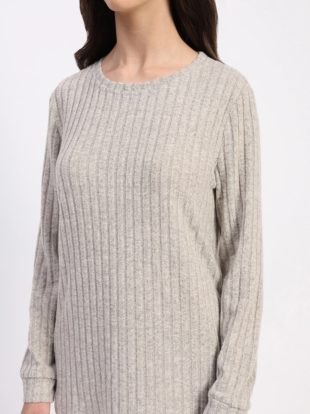 Self-Striped -Spandex Winter Loungewear - Global Republic