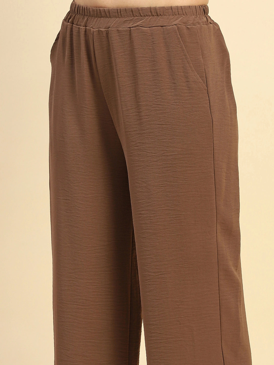 Coffee Rayon Relaxed Fit Night Suit For Women - Global Republic