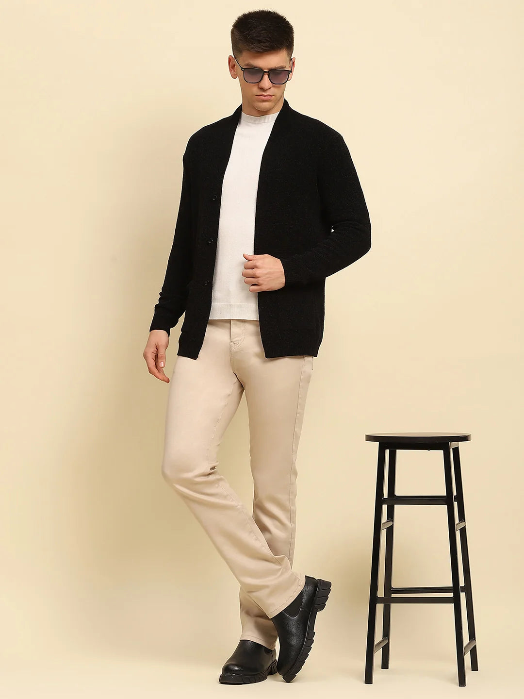 Black Solid Winter Shrug - Global Republic