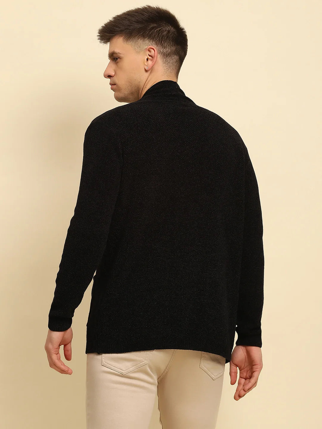Black Solid Winter Shrug - Global Republic