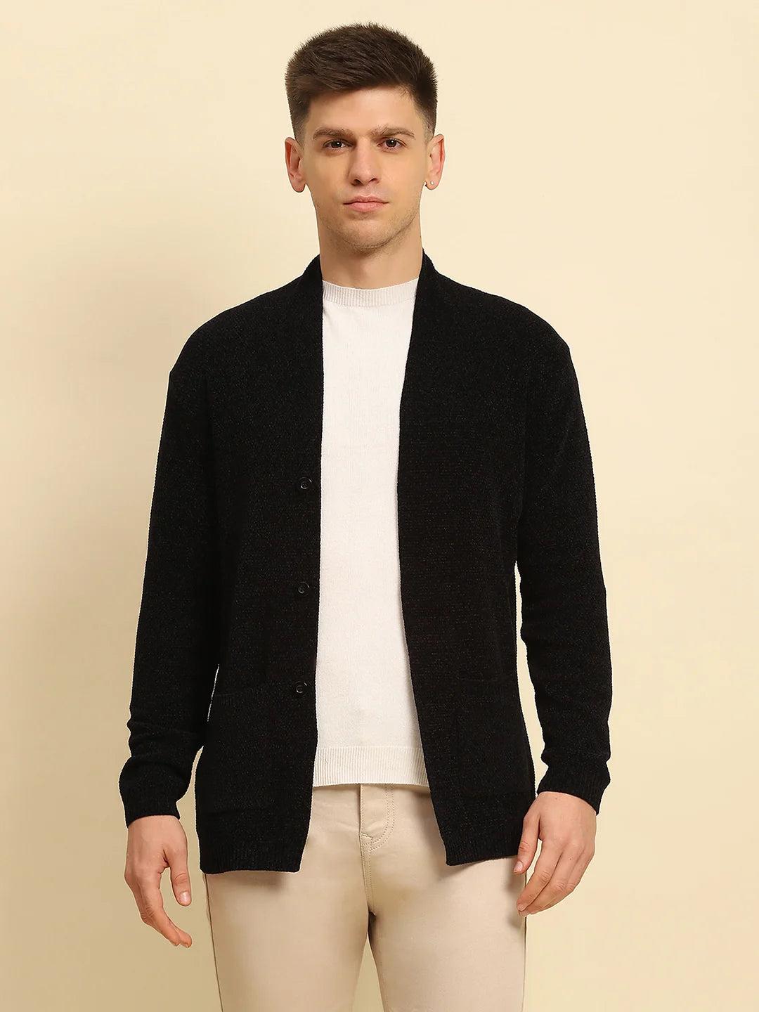 Black Solid Winter Shrug - Global Republic