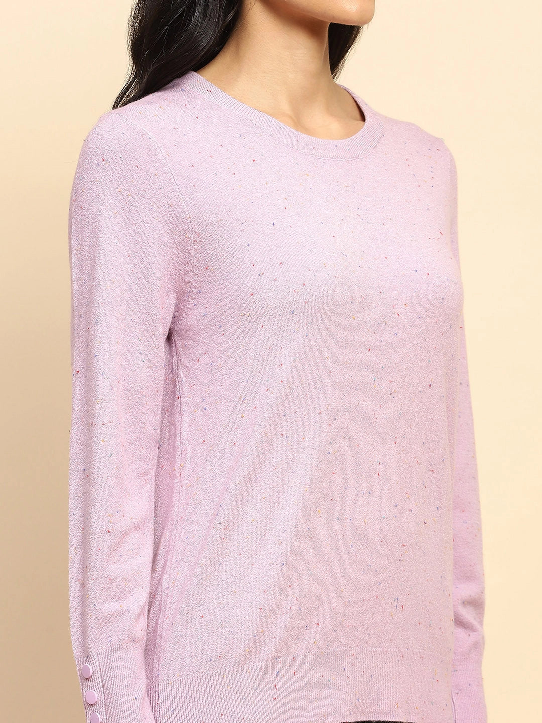 Lilac Viscose Blend Pullover - Global Republic