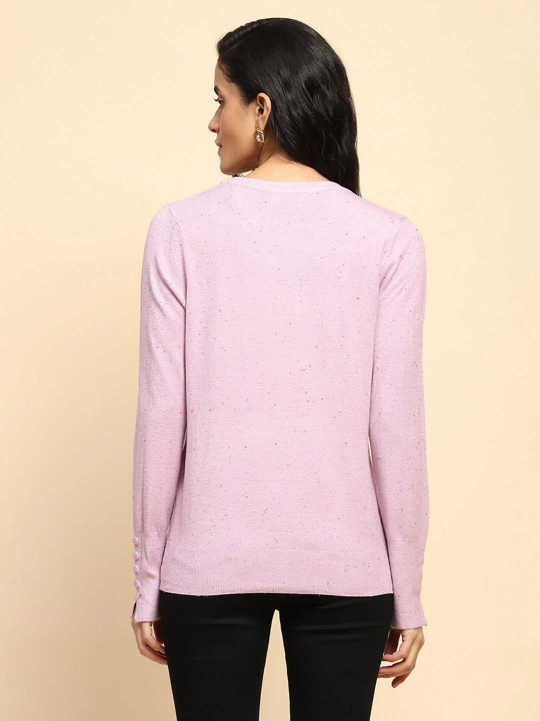 Lilac Viscose Blend Pullover - Global Republic