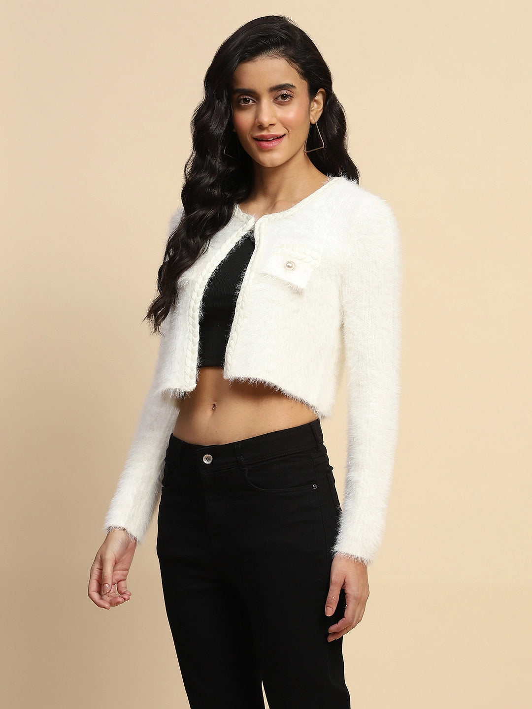 Snow Nylon Regular Fit Shrug - Global Republic