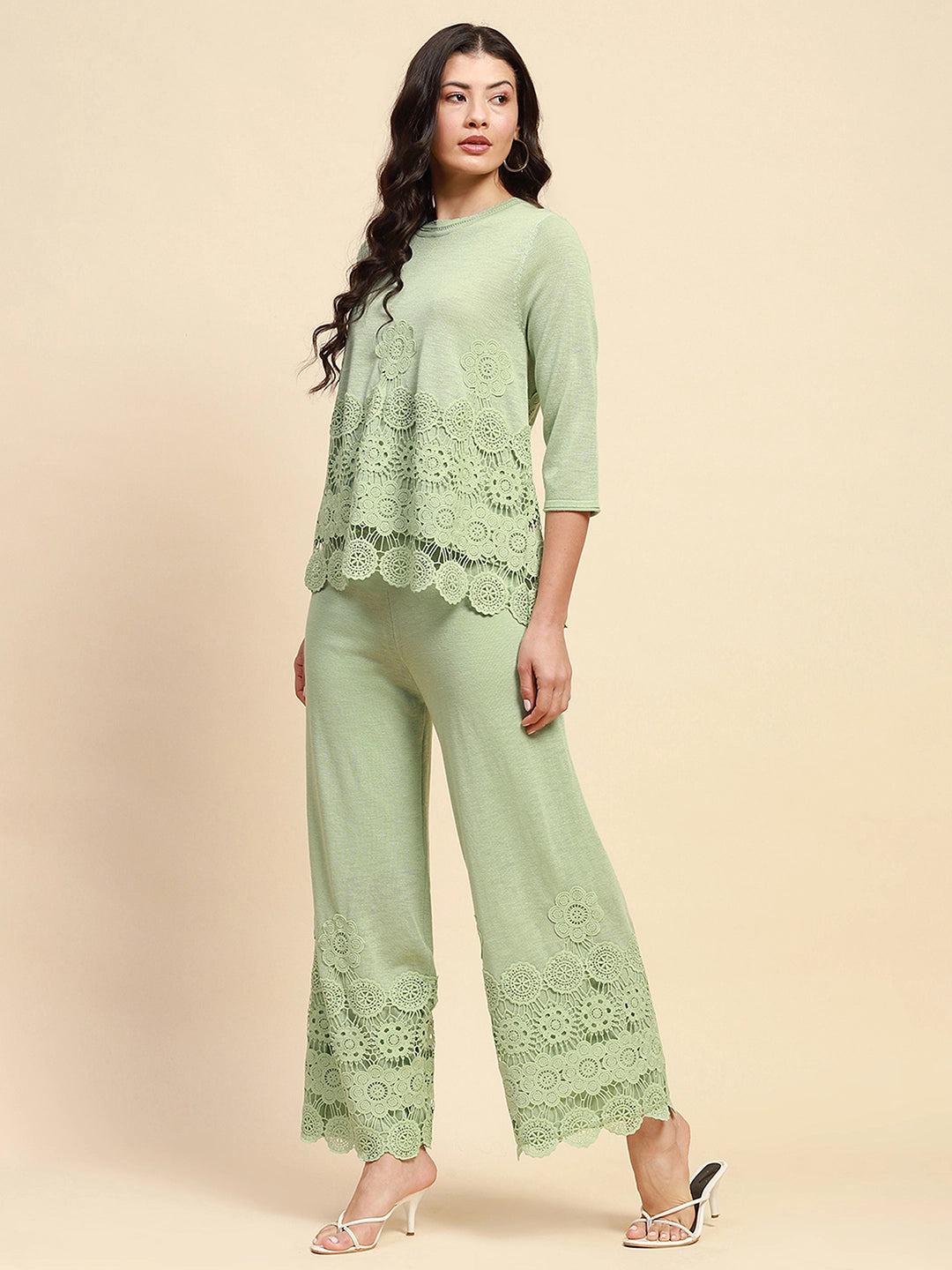 Green Viscose Relaxed Fit Co-ord Sets - Global Republic