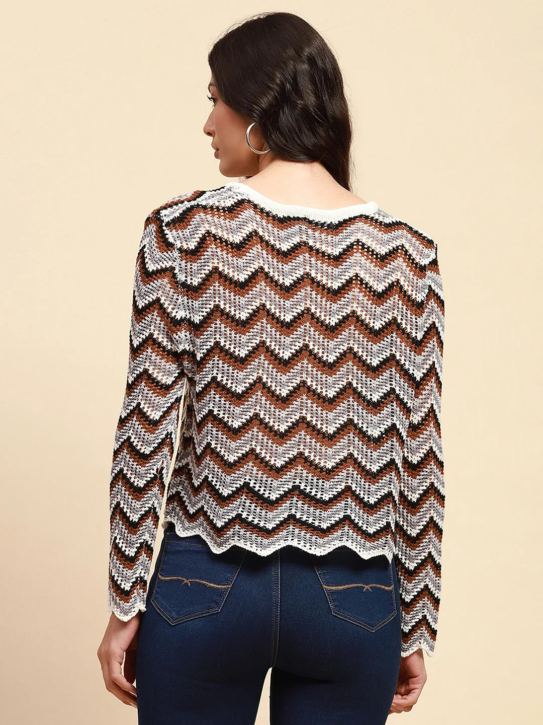 Grey Acrylic Loose Fit Top - Global Republic