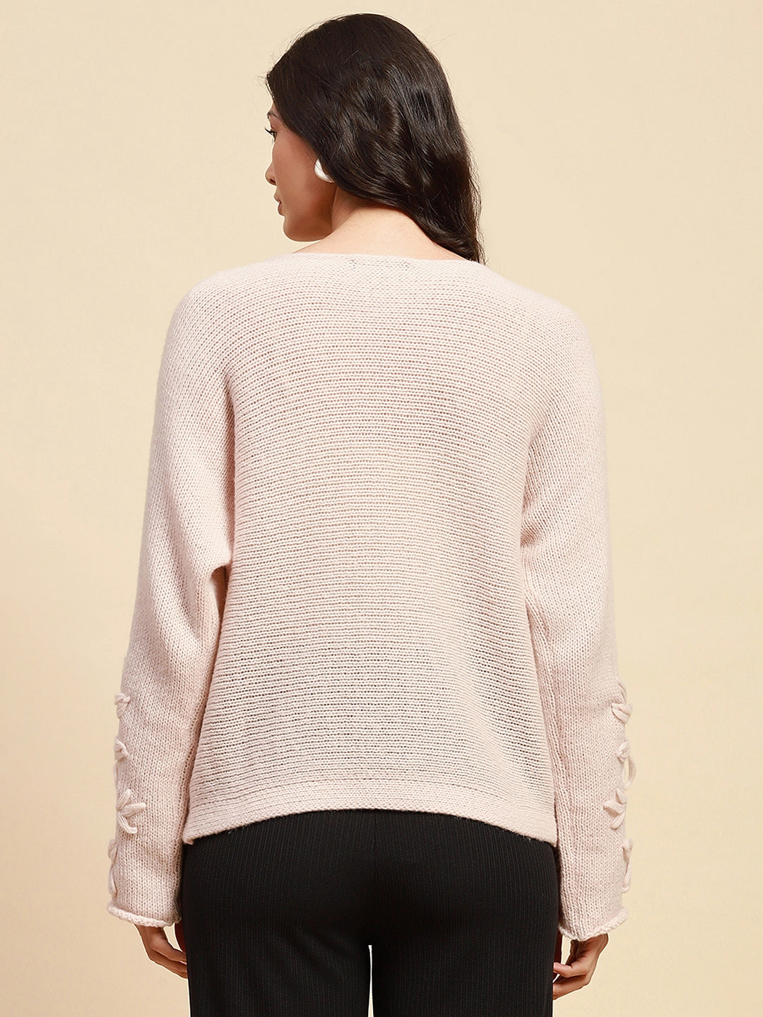 Natural Wool Blend Loose Pullover - Global Republic