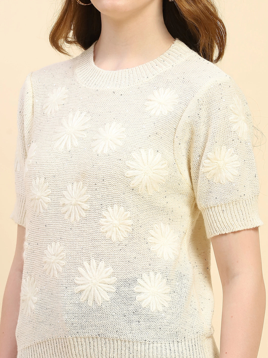 Acrylic Blend Embroidered Pullover - Global Republic