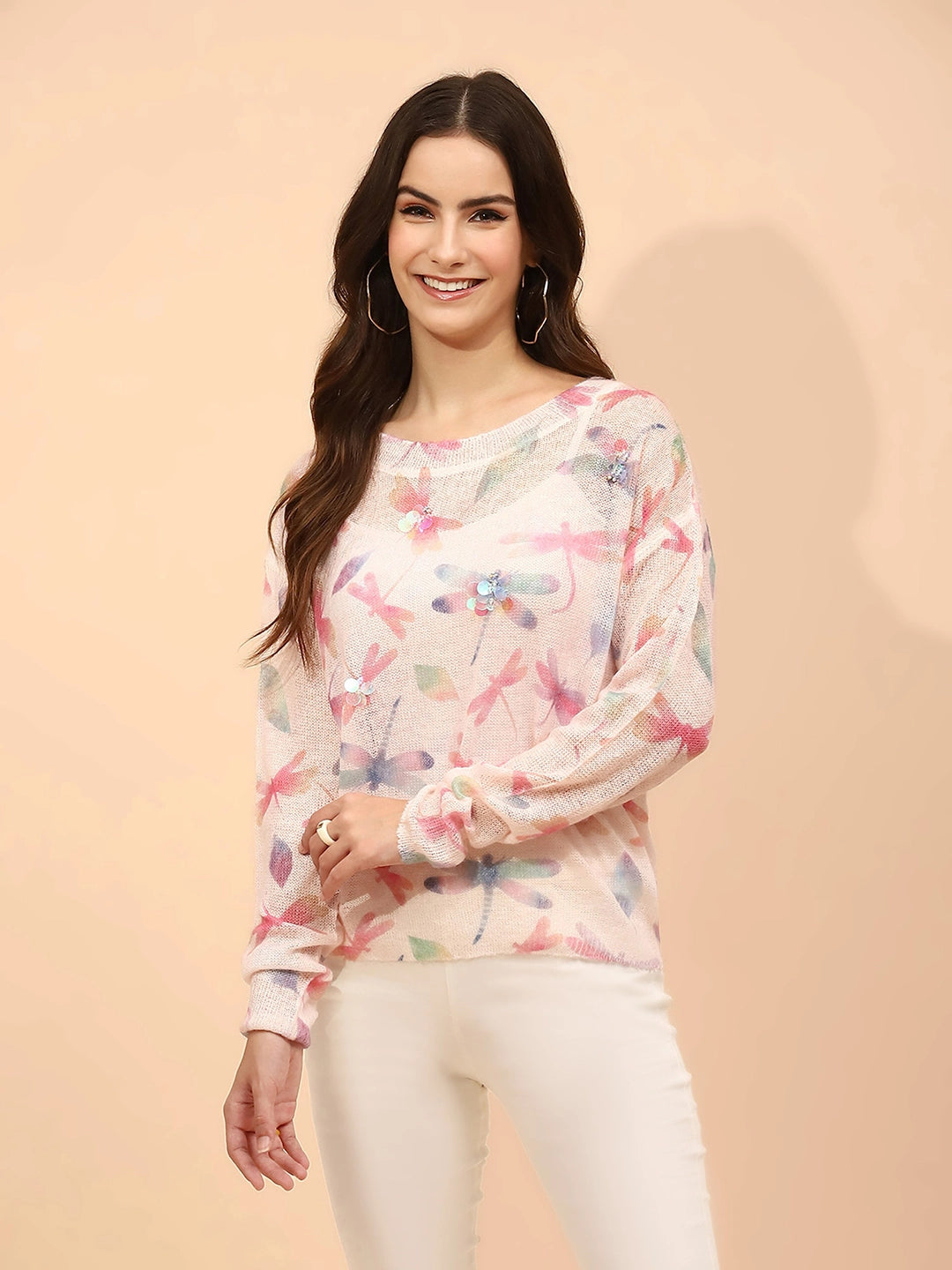 Peach  Loose Winter Top - Global Republic