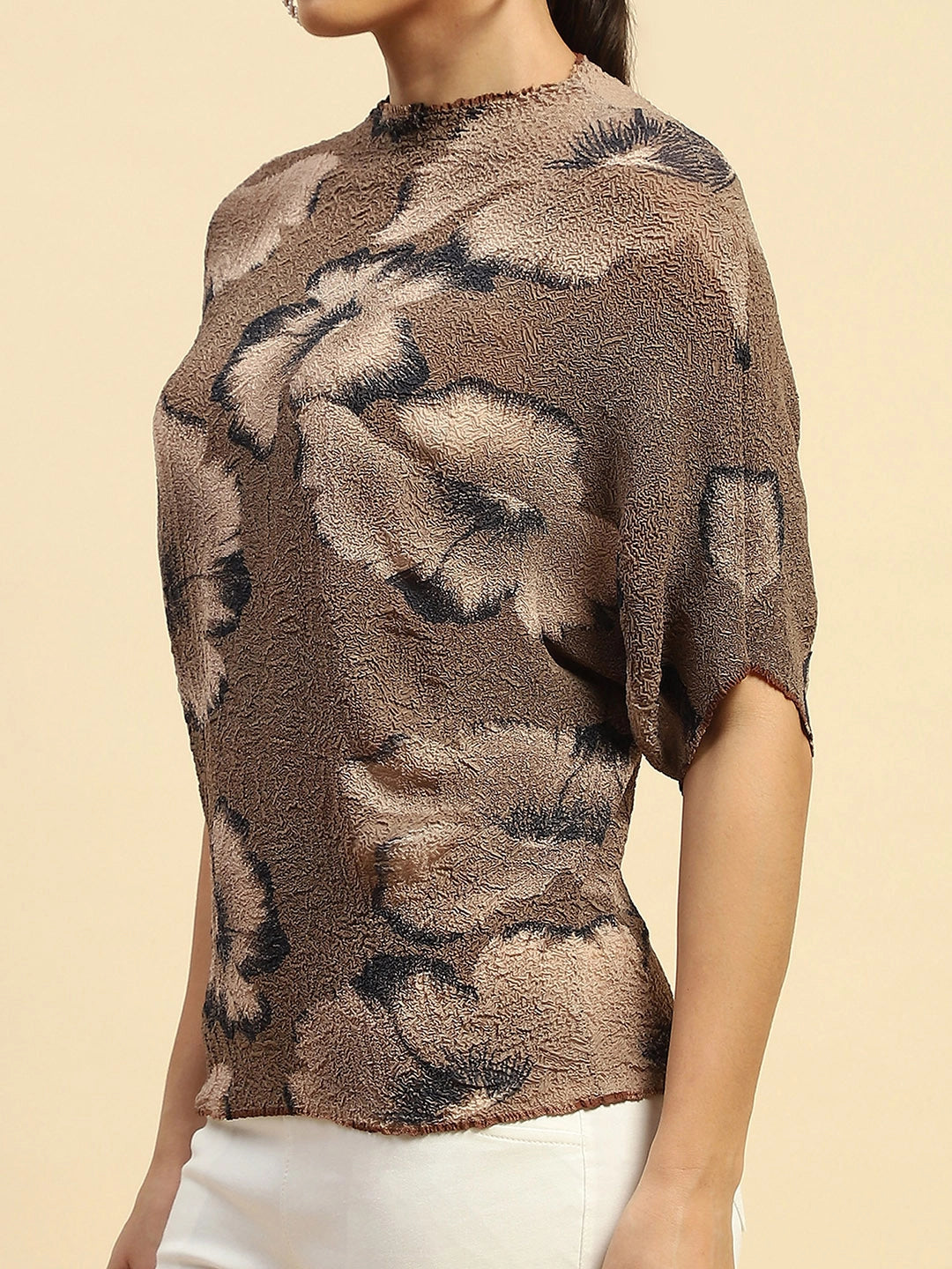 Brown Stretchable Top - Global Republic
