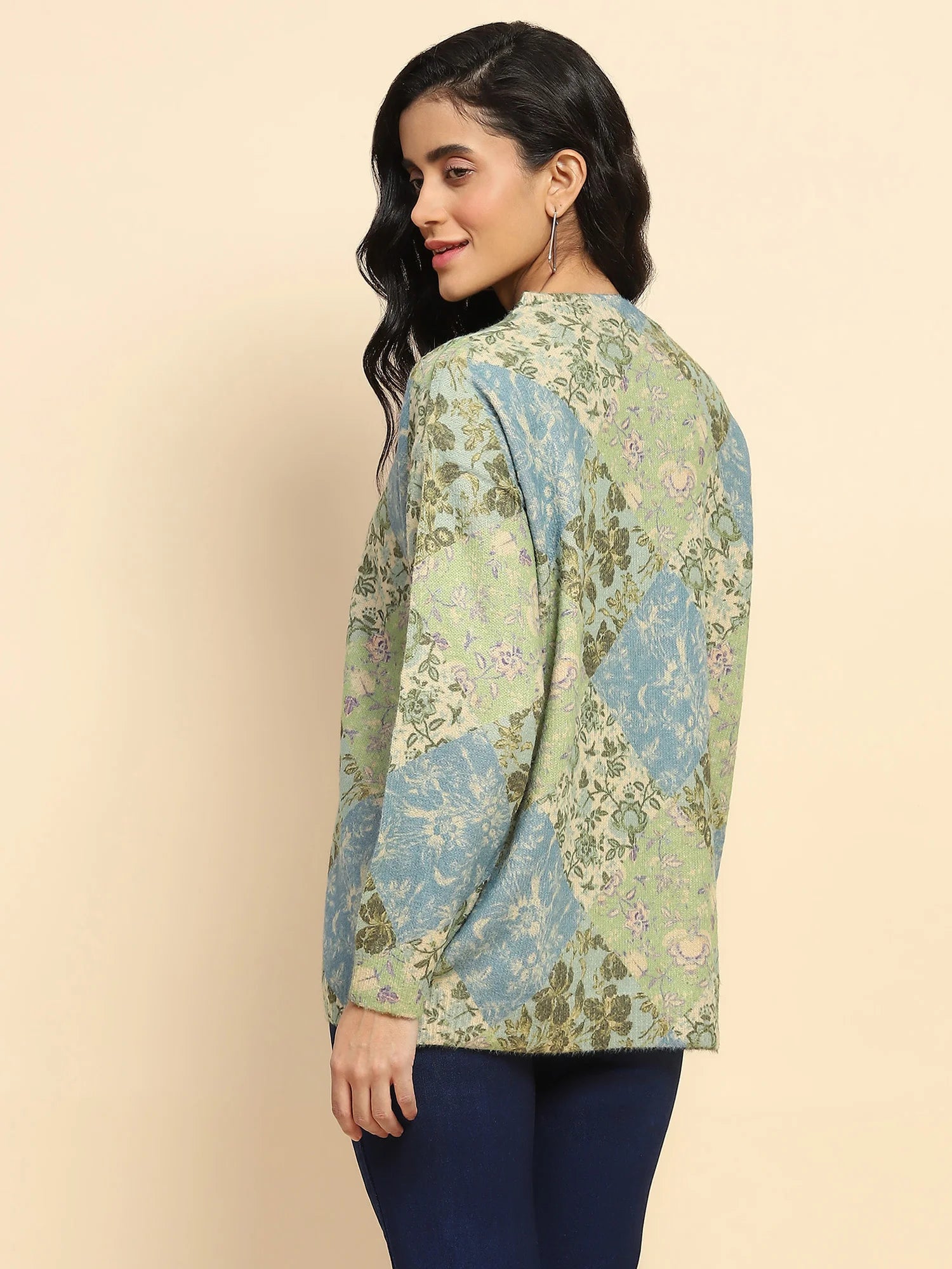 Green Loose Winter Pullover - Global Republic
