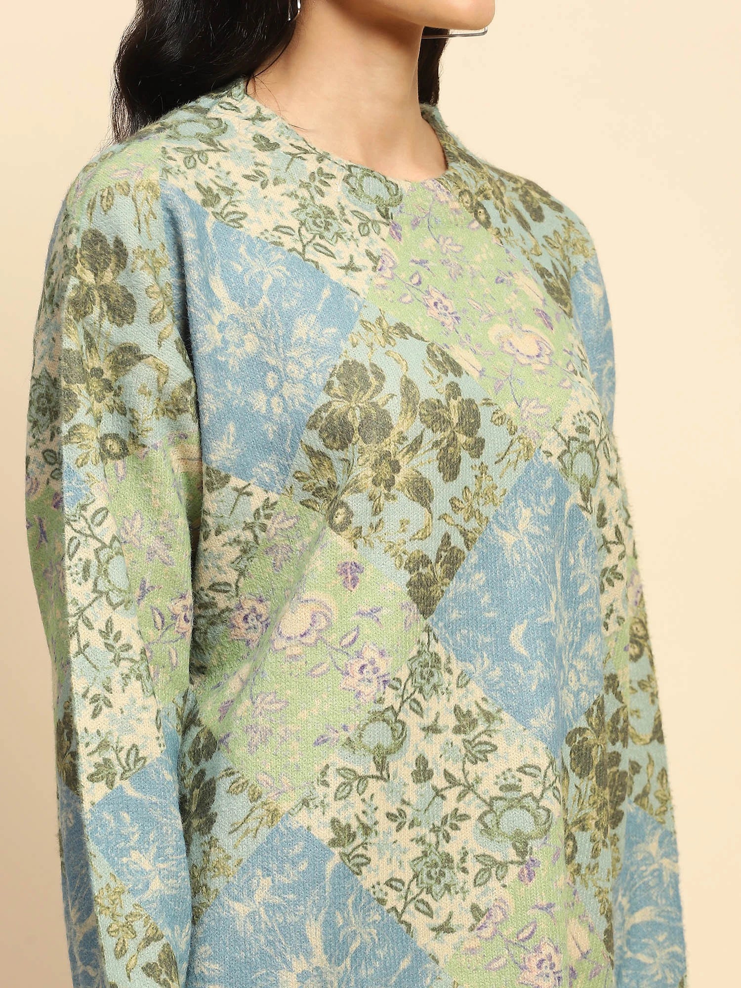 Green Loose Winter Pullover - Global Republic