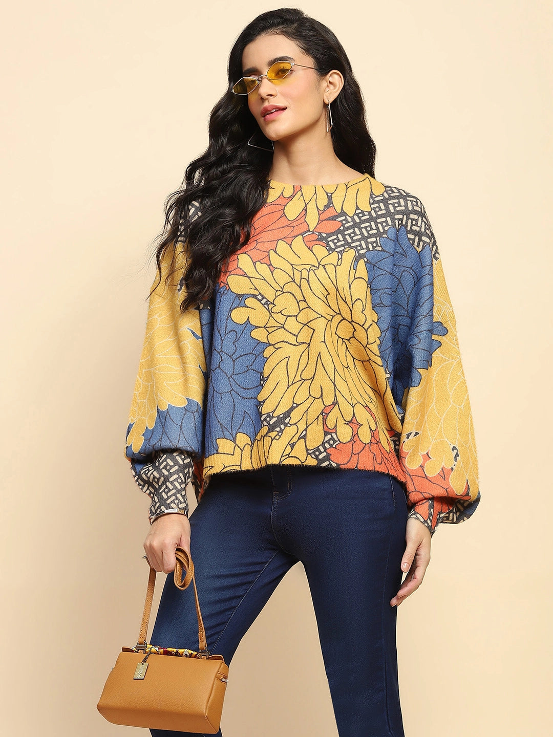 Multicolor Acrylic Loose Winter Pullover - Global Republic