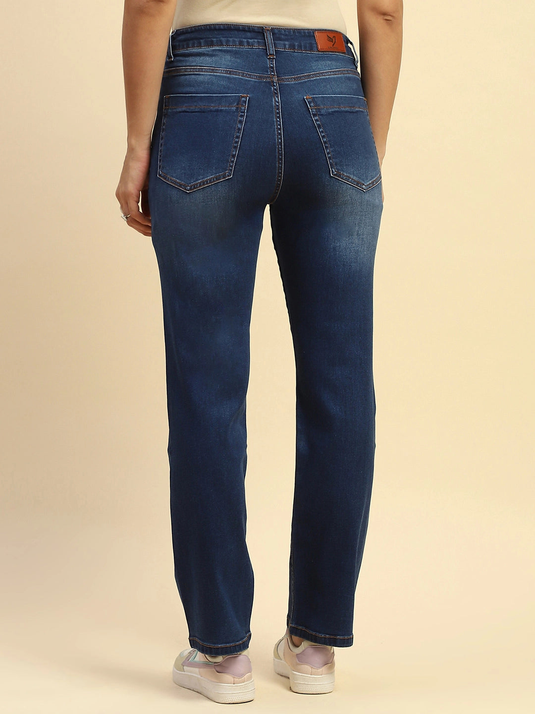 Dark Stone Cotton Blend Straight Fit Jean - Global Republic