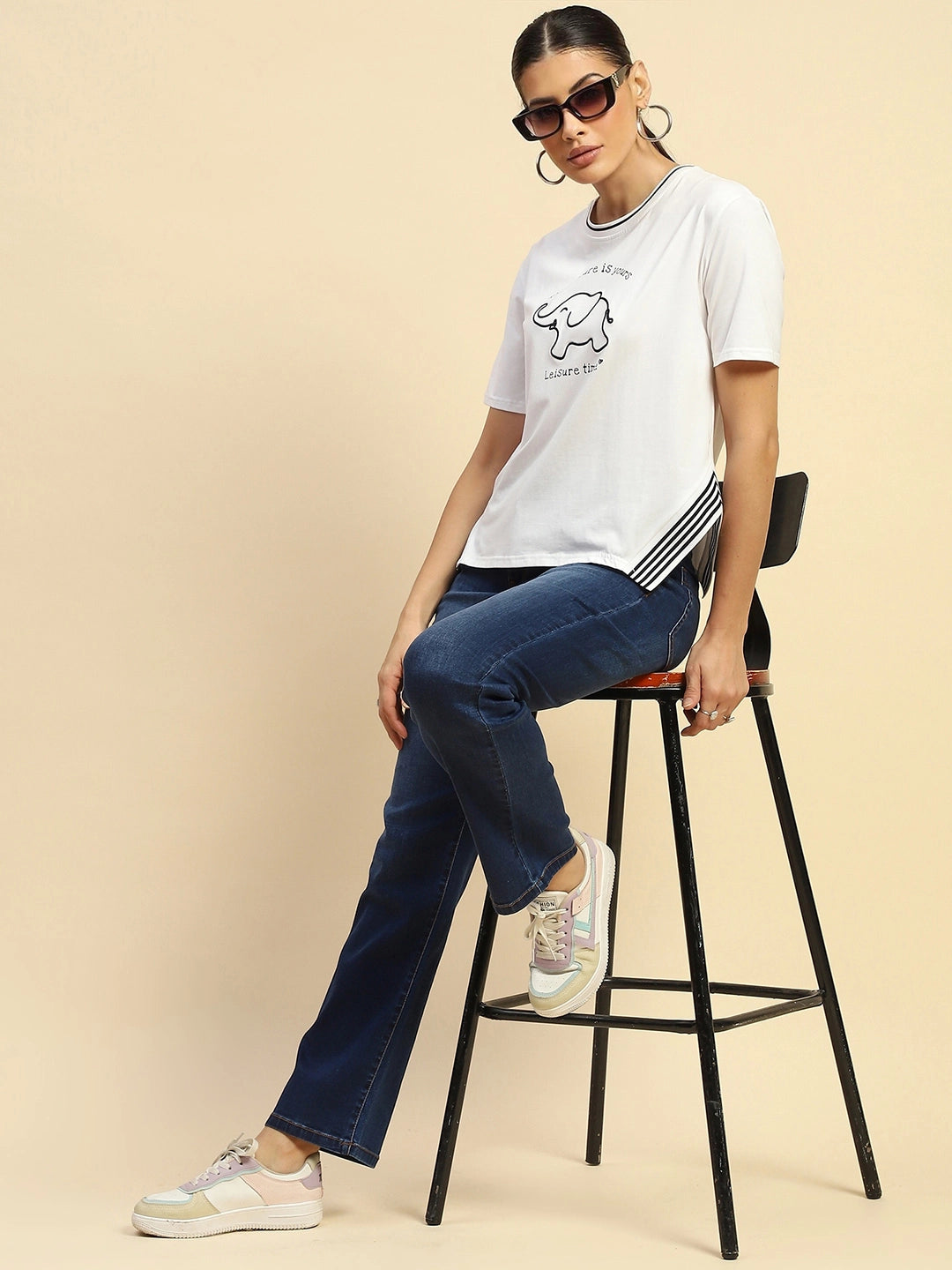 Dark Stone Cotton Blend Straight Fit Jean - Global Republic