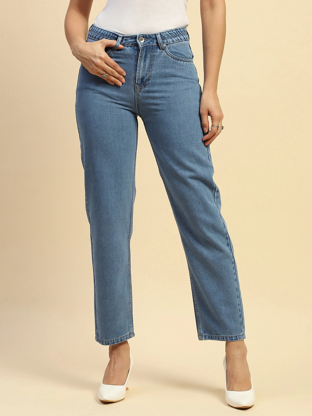 Blue Mom Fit Jeans - Global Republic