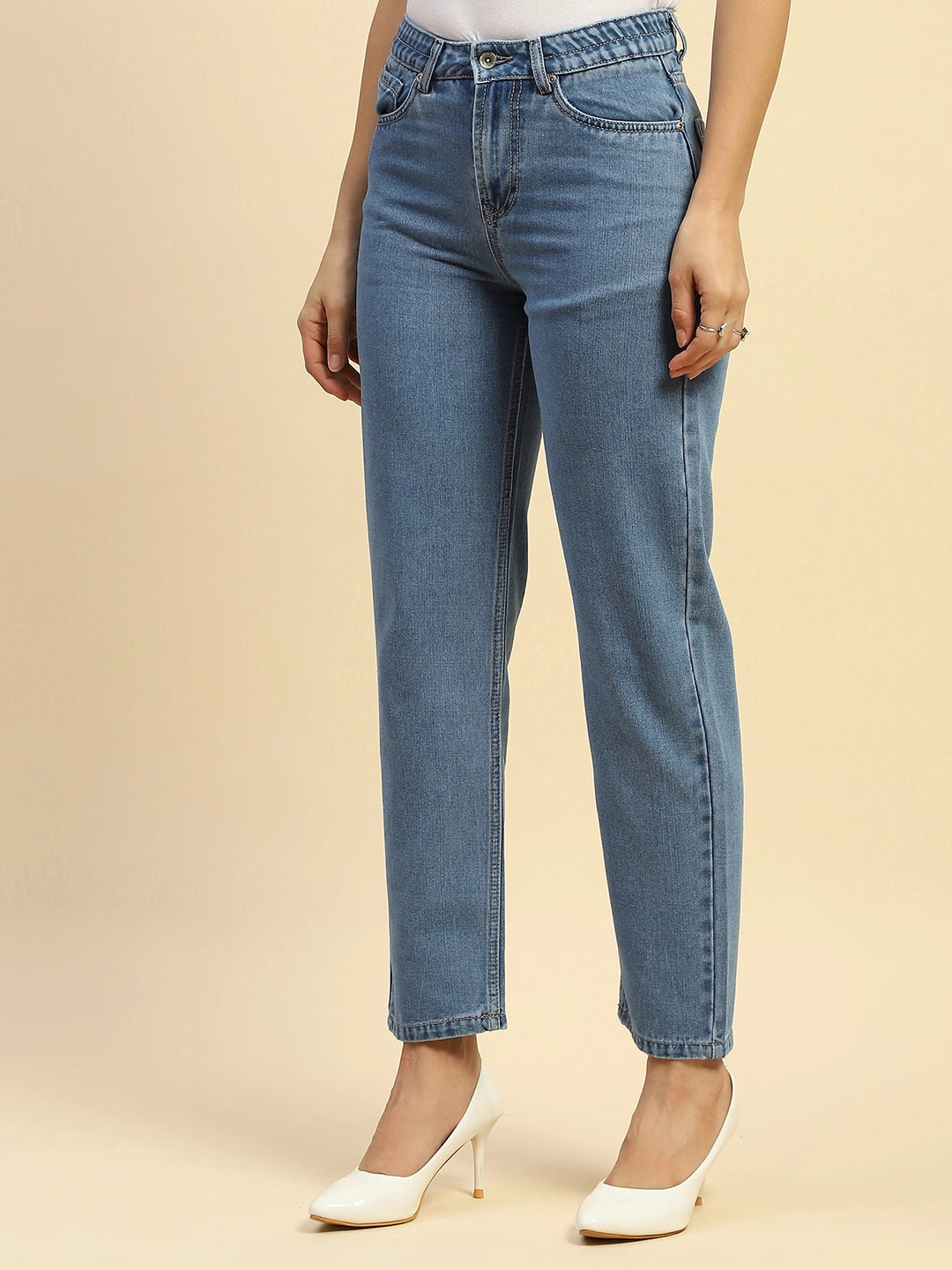 Blue Mom Fit Jeans - Global Republic