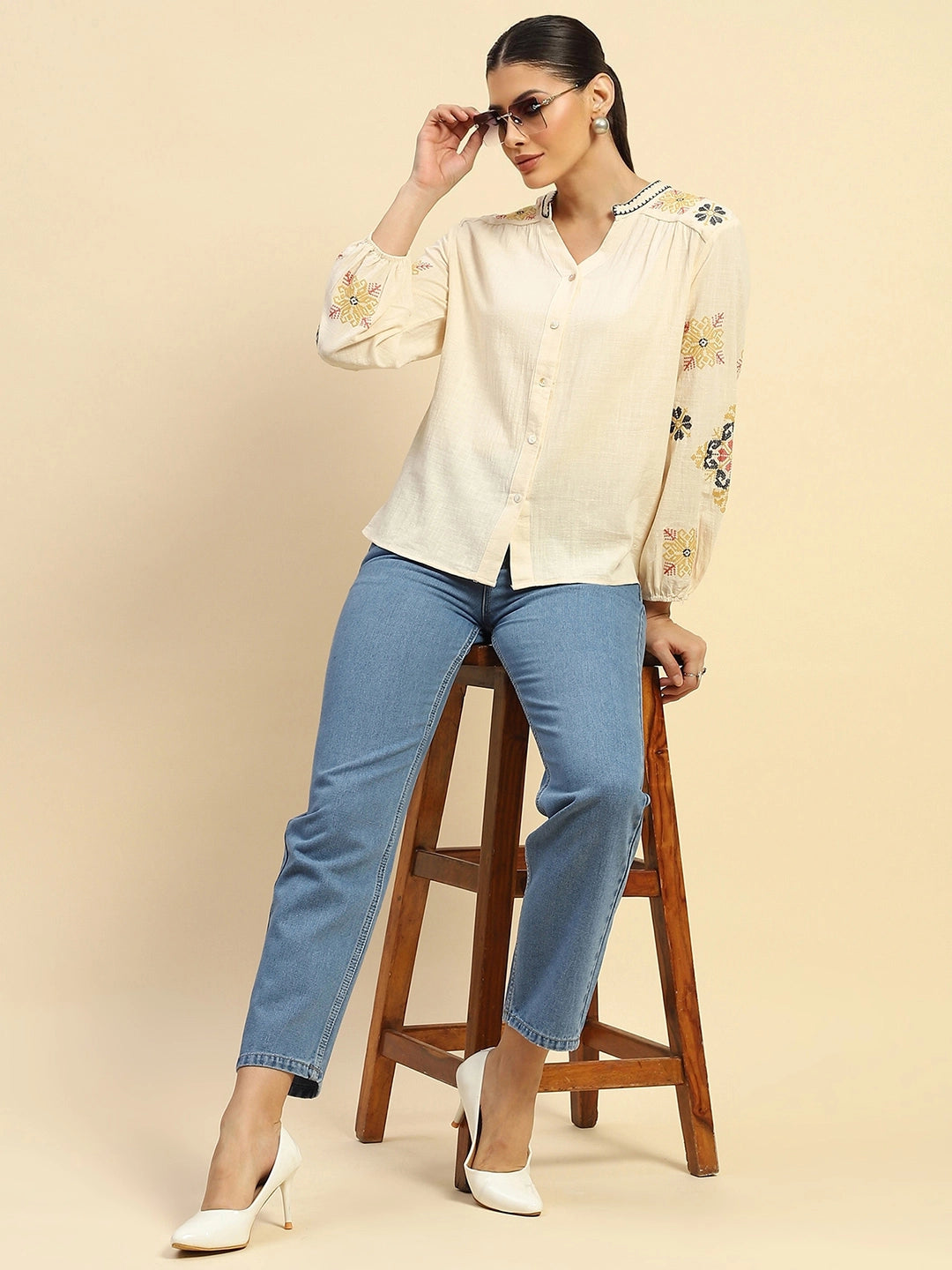 Blue Mom Fit Jeans - Global Republic
