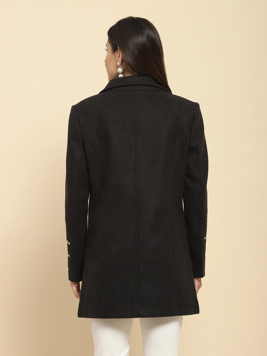 Black Winter Long Coat - Global Republic