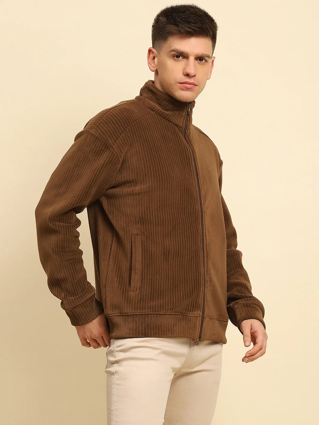 Coffee Solid Jacket - Global Republic