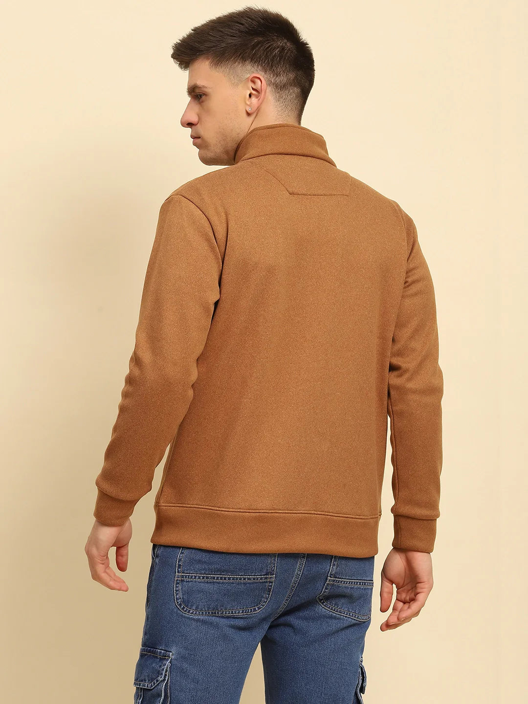 Camel Solid Sweatshirt - Global Republic