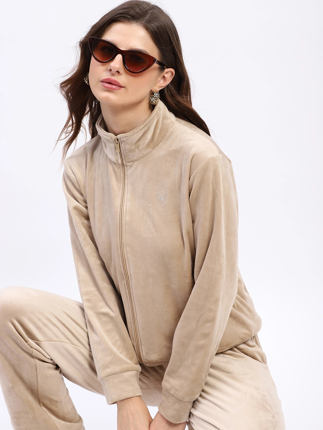Velvet Suede Fleece-Lined Night Suit - Global Republic