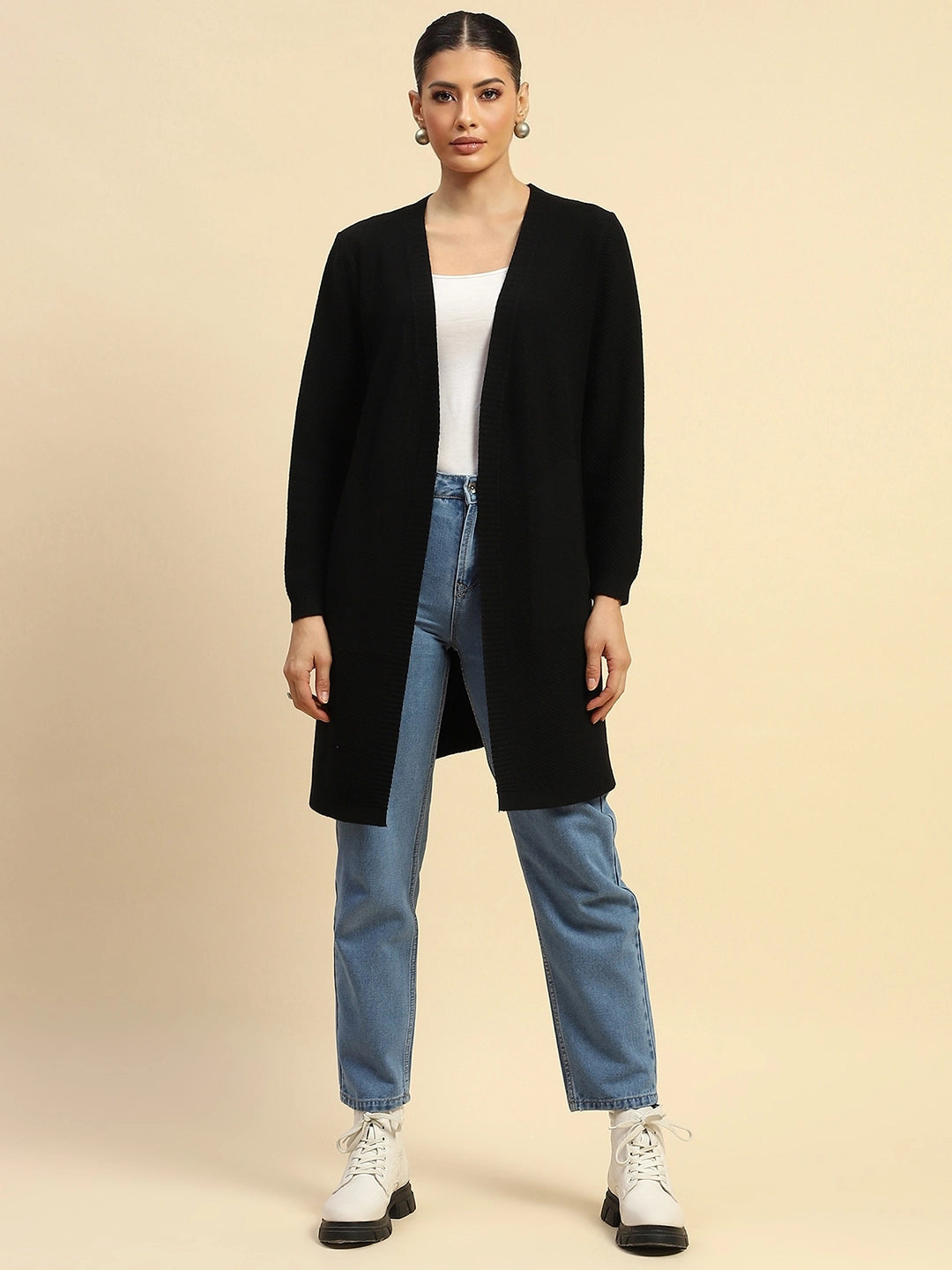Viscose Loose Fit Winter Shrug - Global Republic