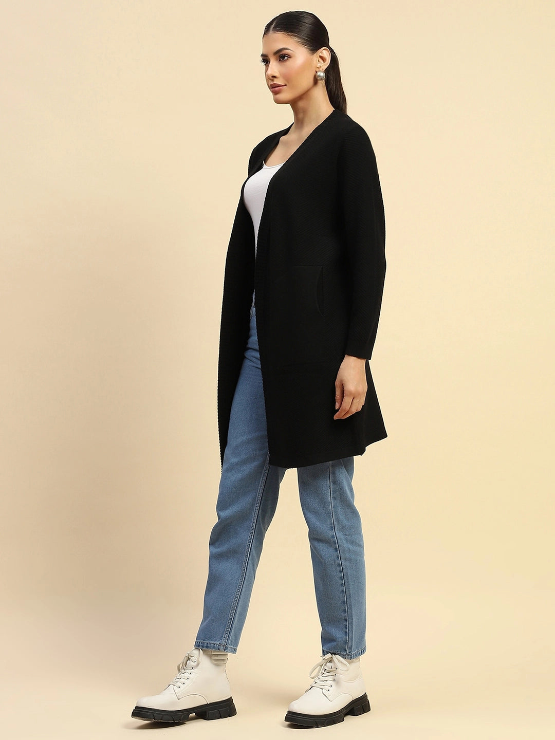 Viscose Loose Fit Winter Shrug - Global Republic