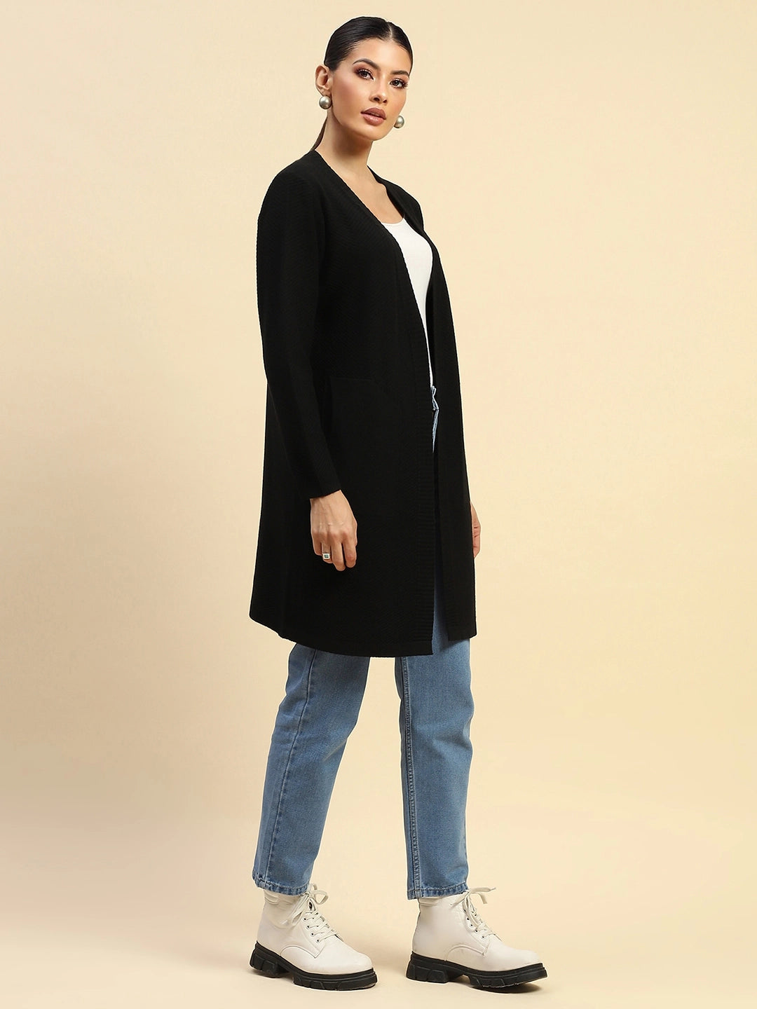 Viscose Loose Fit Winter Shrug - Global Republic
