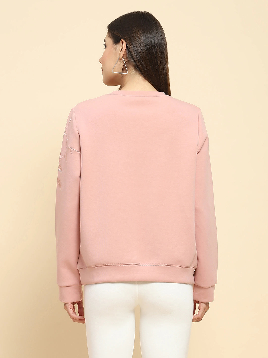 Pink Embroidered Sweatshirt - Global Republic