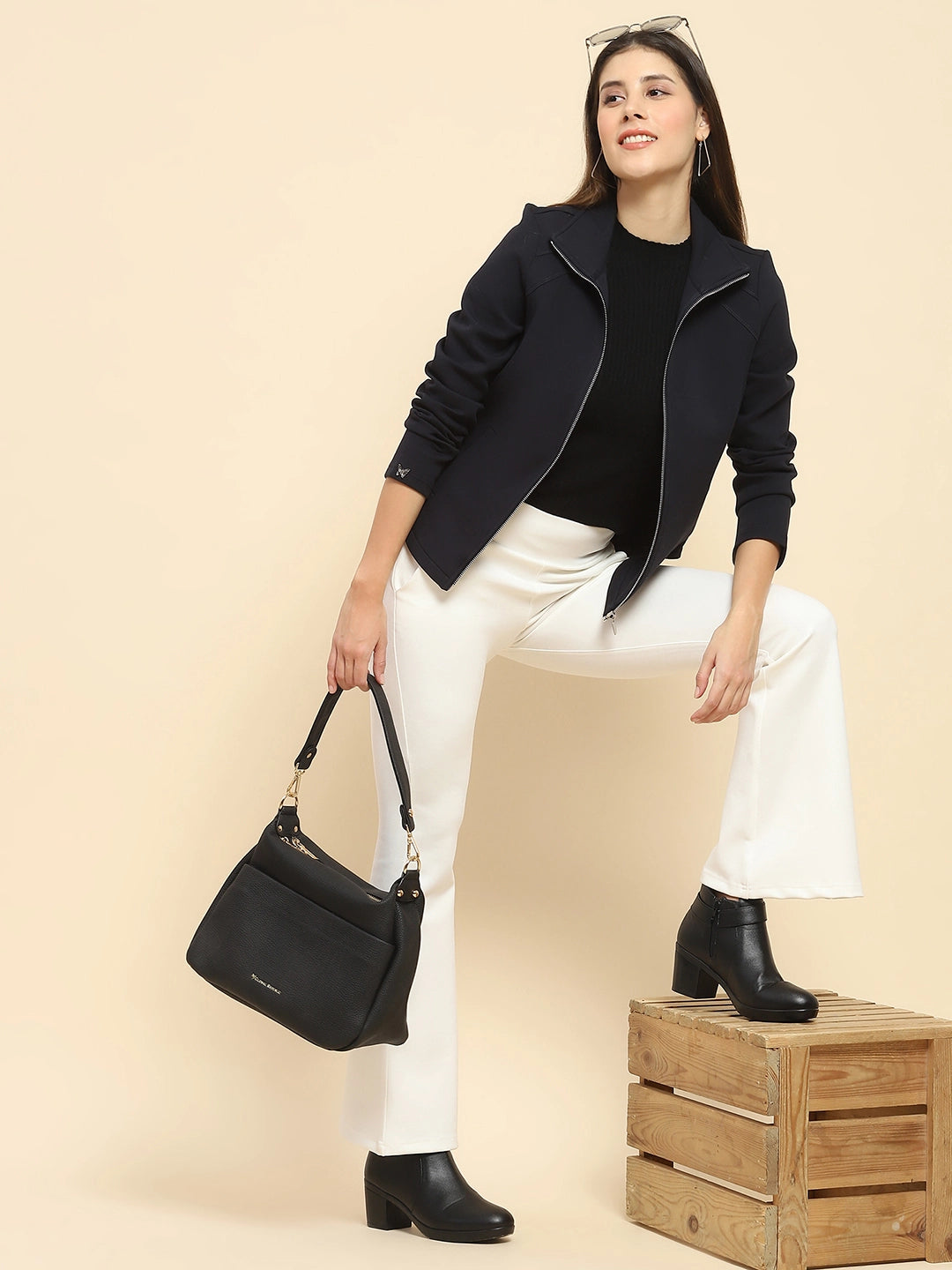 Navy Solid Sweatshirt - Global Republic