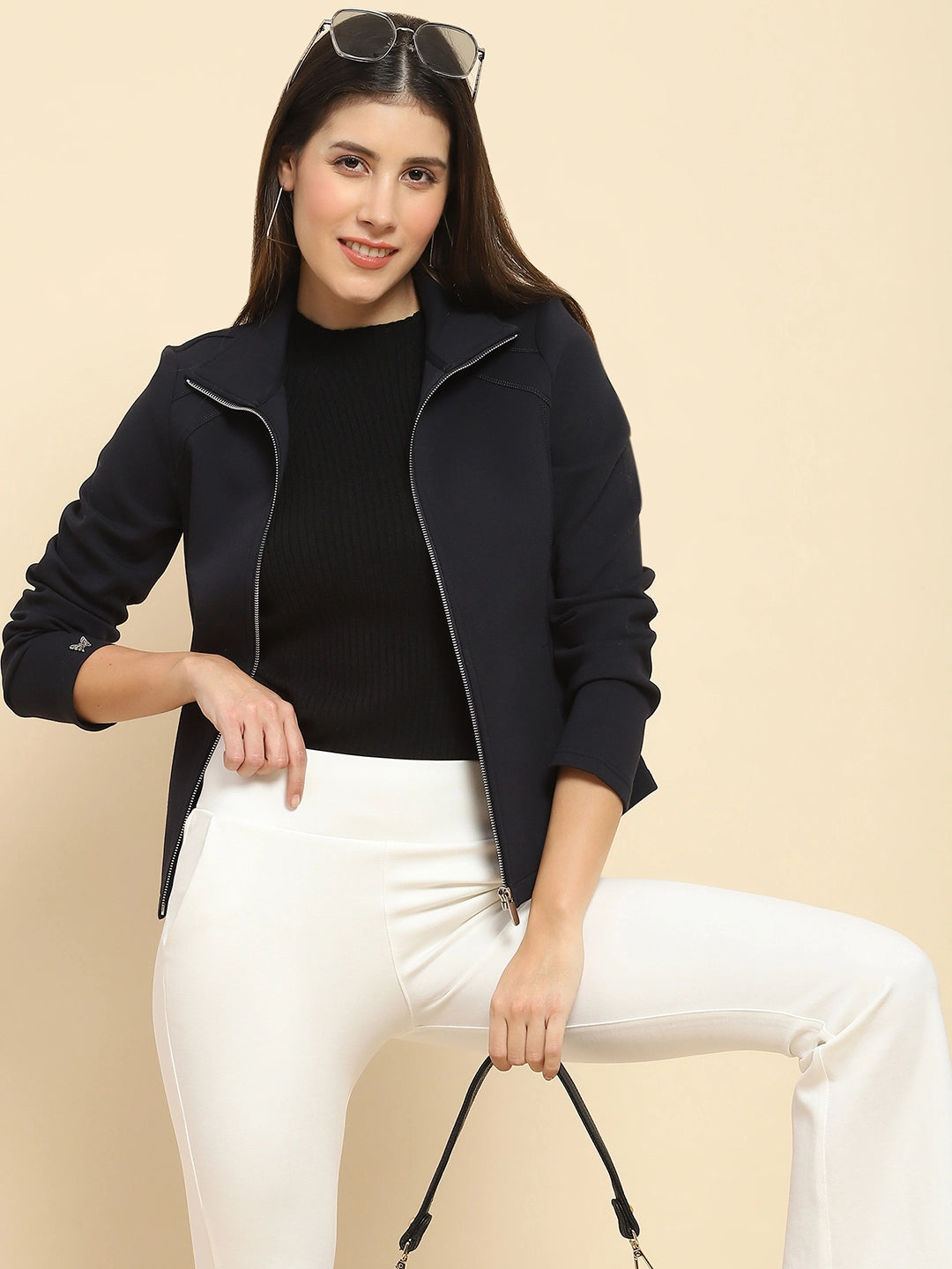 Navy Solid Sweatshirt - Global Republic