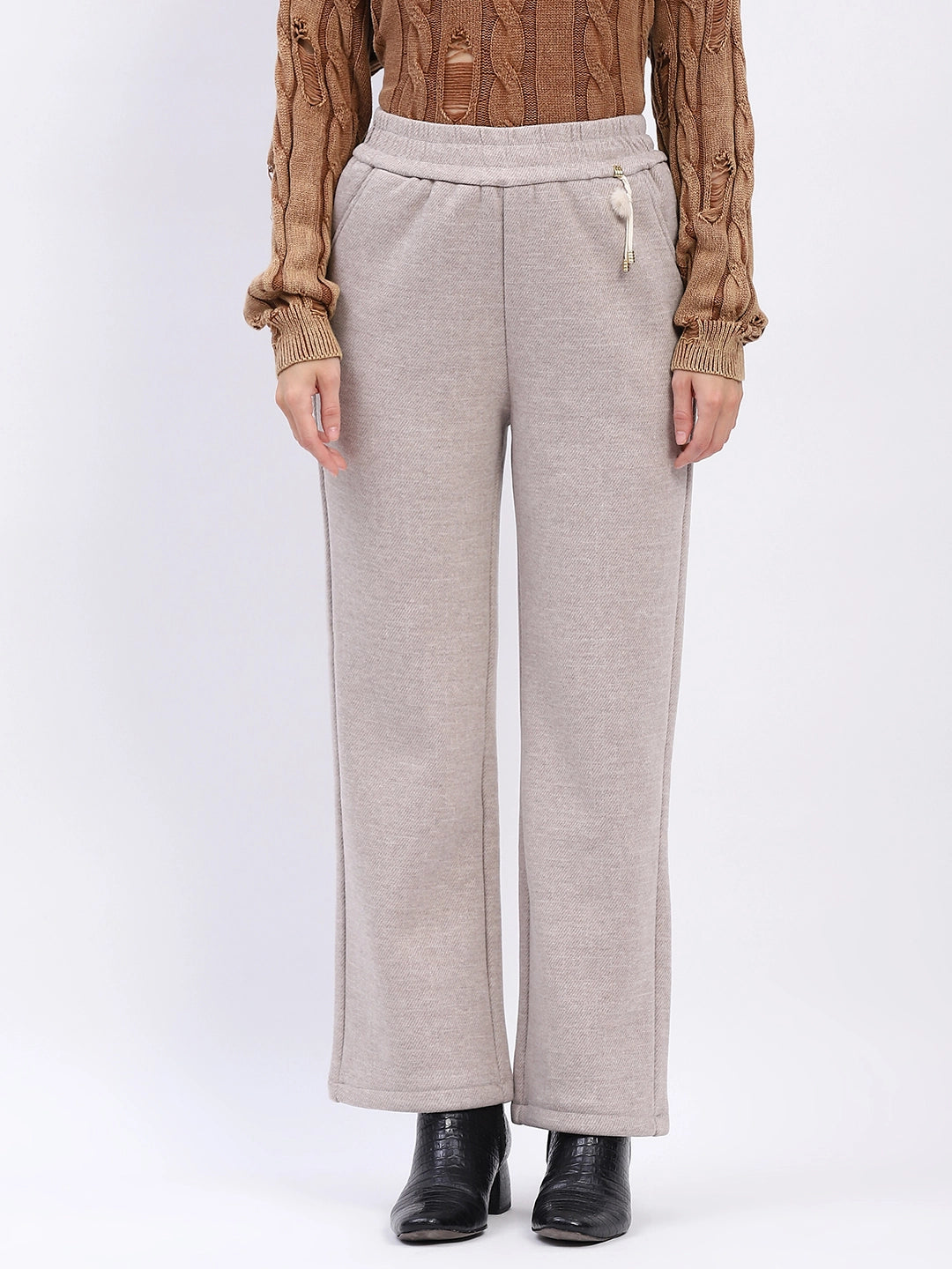 Heavy Fleece-Lined Winter LowerPinstripe Chevron High-Rise Winter Lower - Global Republic