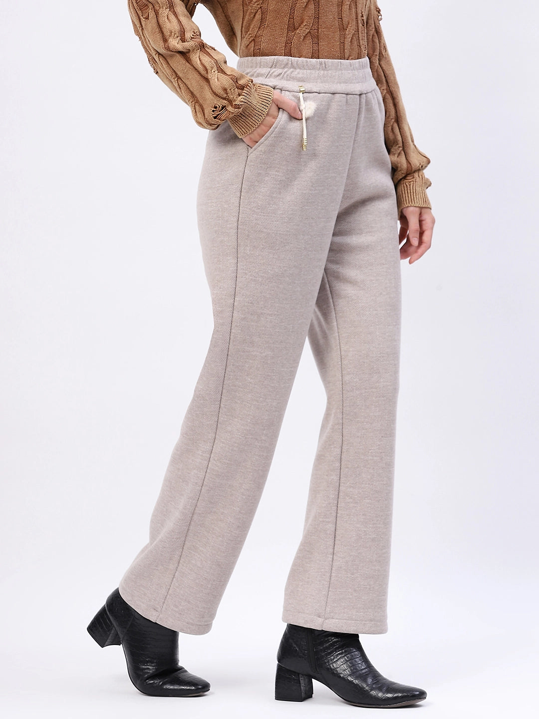 Heavy Fleece-Lined Winter LowerPinstripe Chevron High-Rise Winter Lower - Global Republic