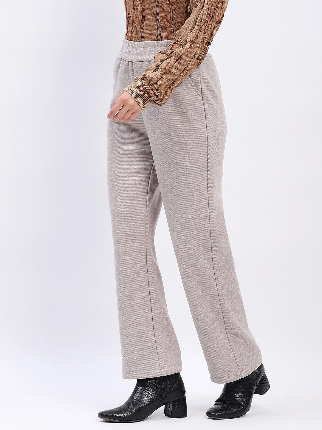 Heavy Fleece-Lined Winter LowerPinstripe Chevron High-Rise Winter Lower - Global Republic