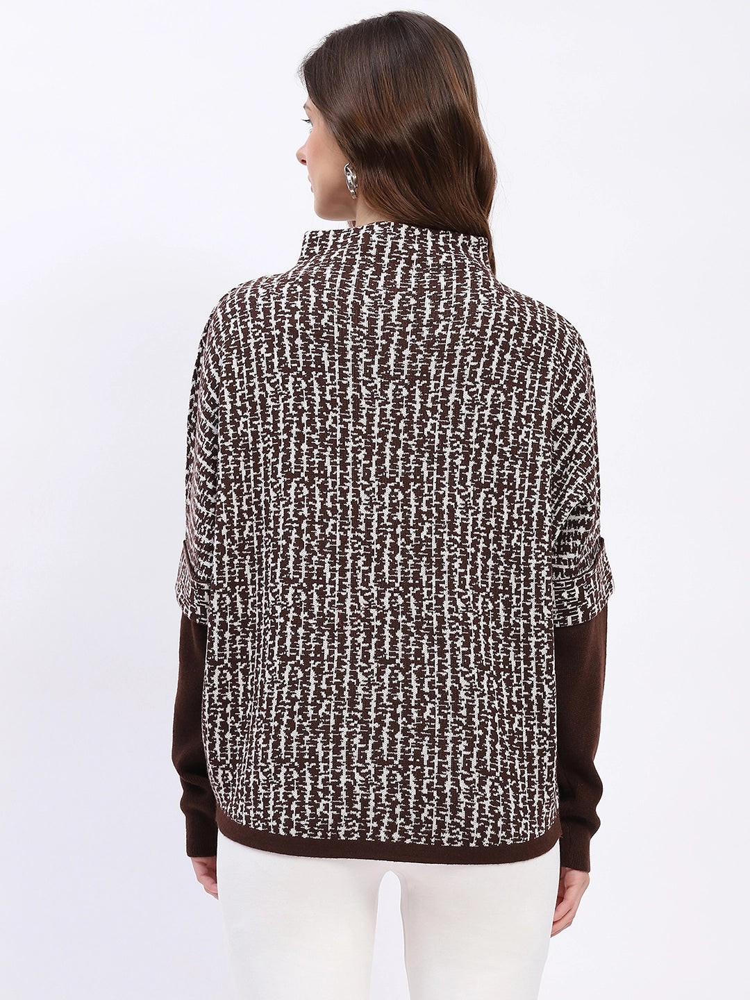 Batwing Sleeve Wool-Blend Pullover - Global Republic