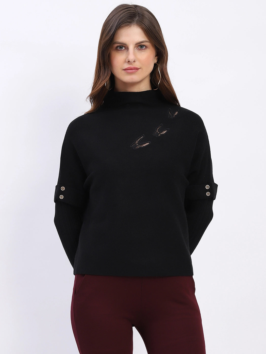 Butterfly Embroidered Pullover - Global Republic