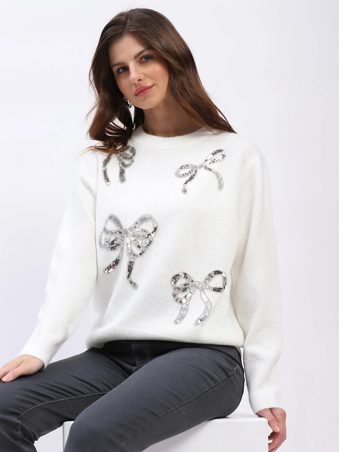 Embellished Wool Blend Pullover - Global Republic