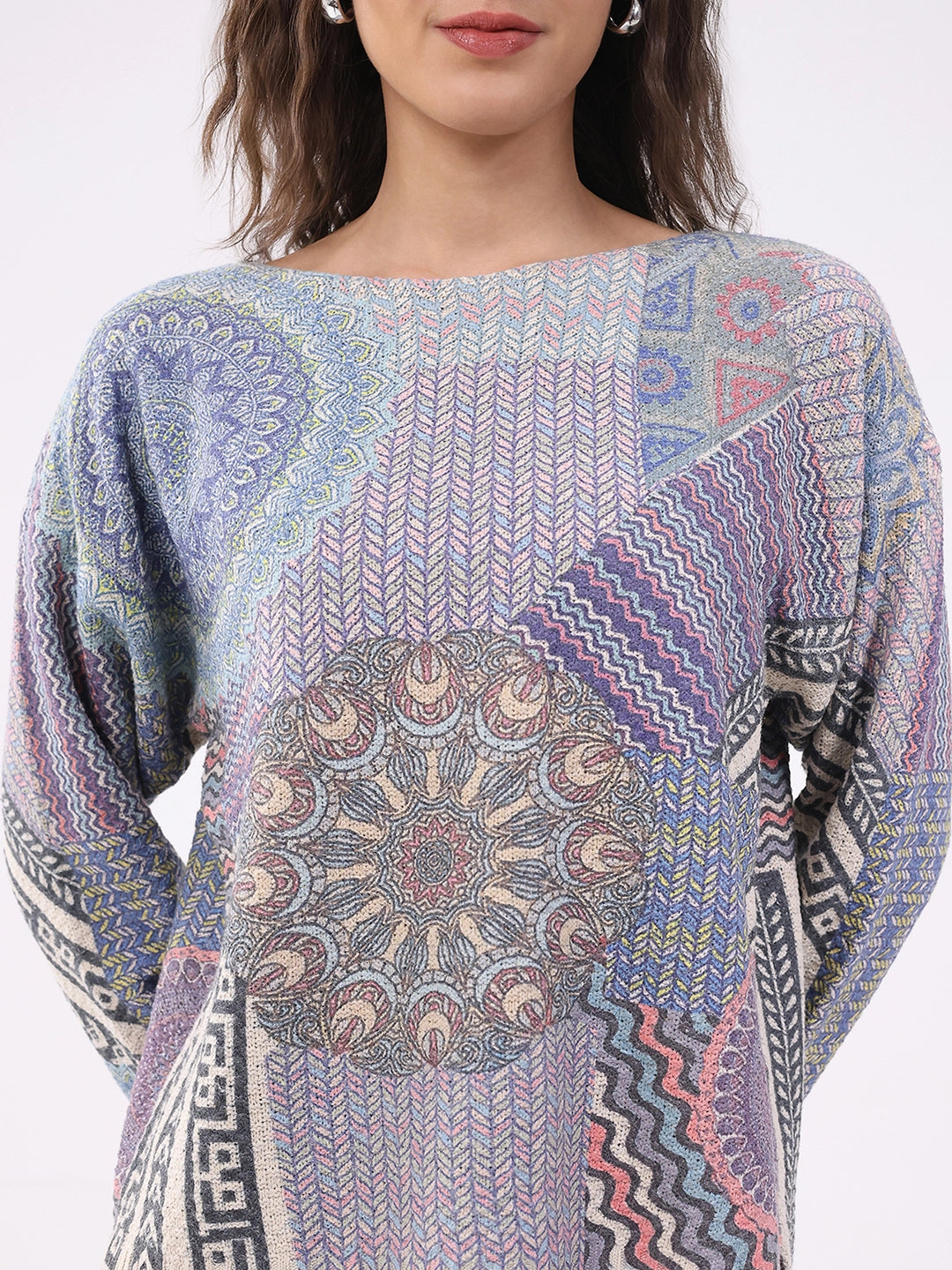 Multicolour Printed Cotton Pullover - Global Republic