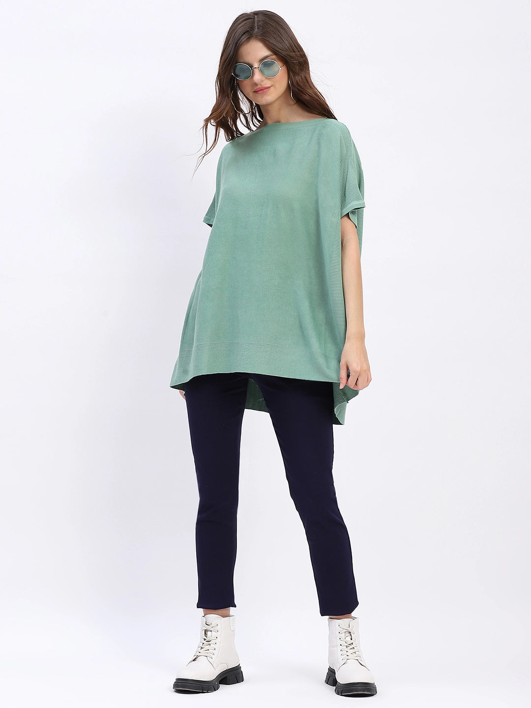 Kaftan-Style Cotton-Blend Top - Global Republic