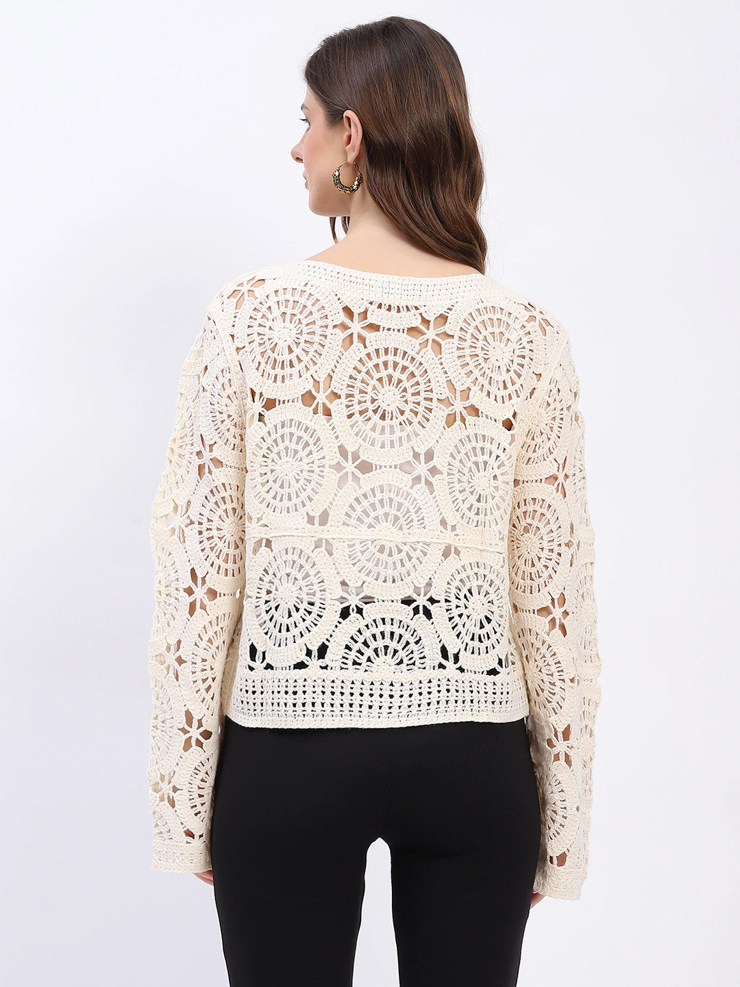 Floral Crochet Woven Top - Global Republic