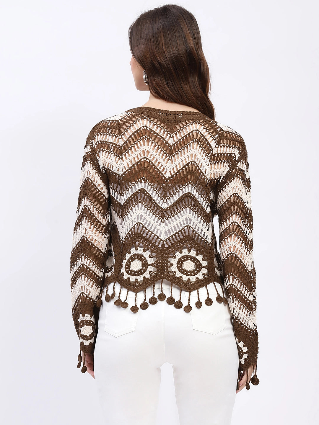 Chevron Woven Crochet Top - Global Republic