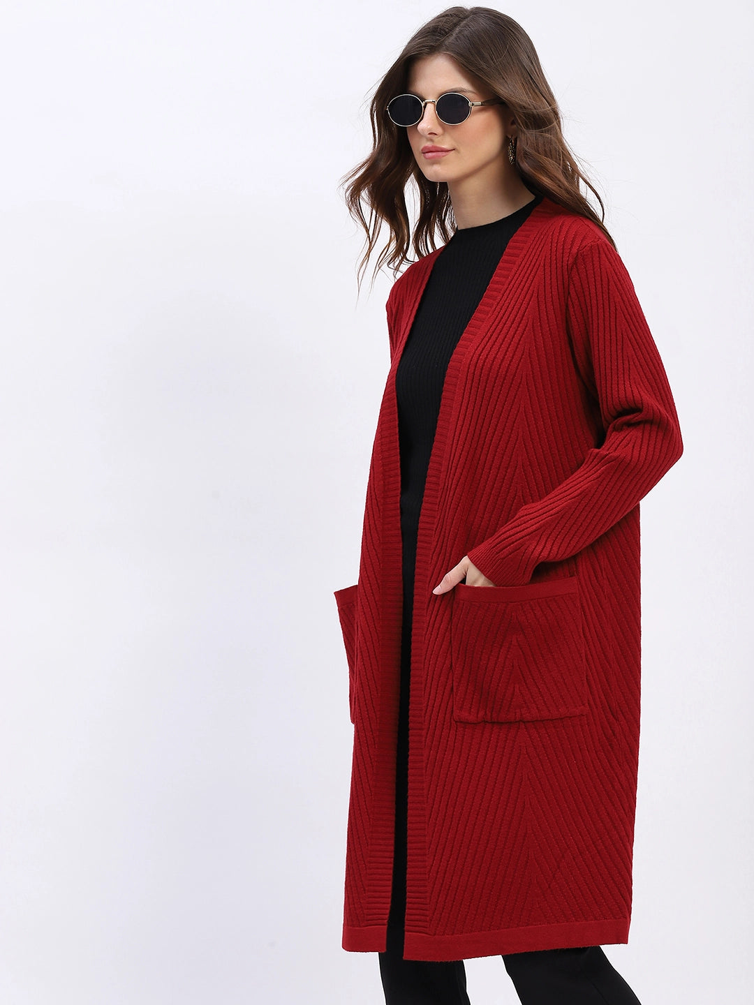 Chevron Elegance Longline Shrug - Global Republic