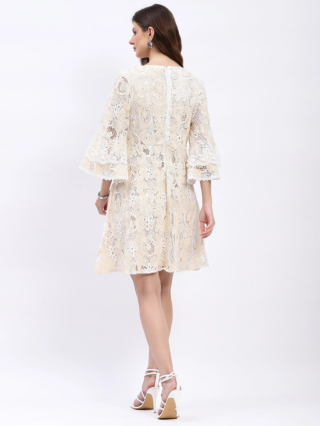 Floral Embroidered A-Line Dress - Global Republic