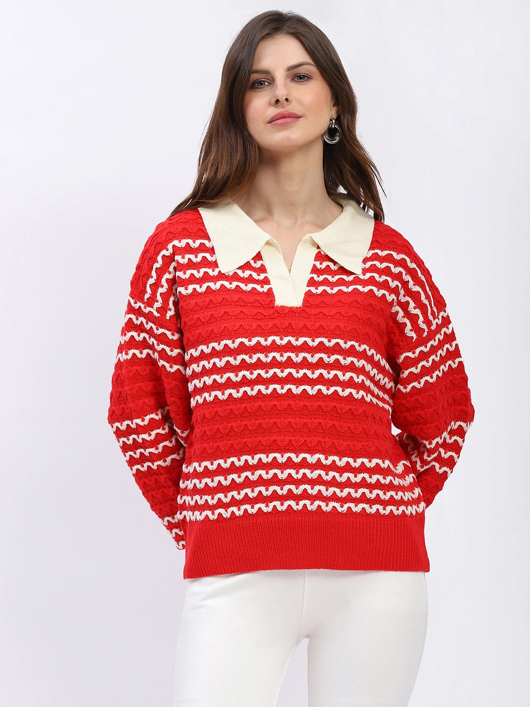 Classic Collar Knit Pullover - Global Republic