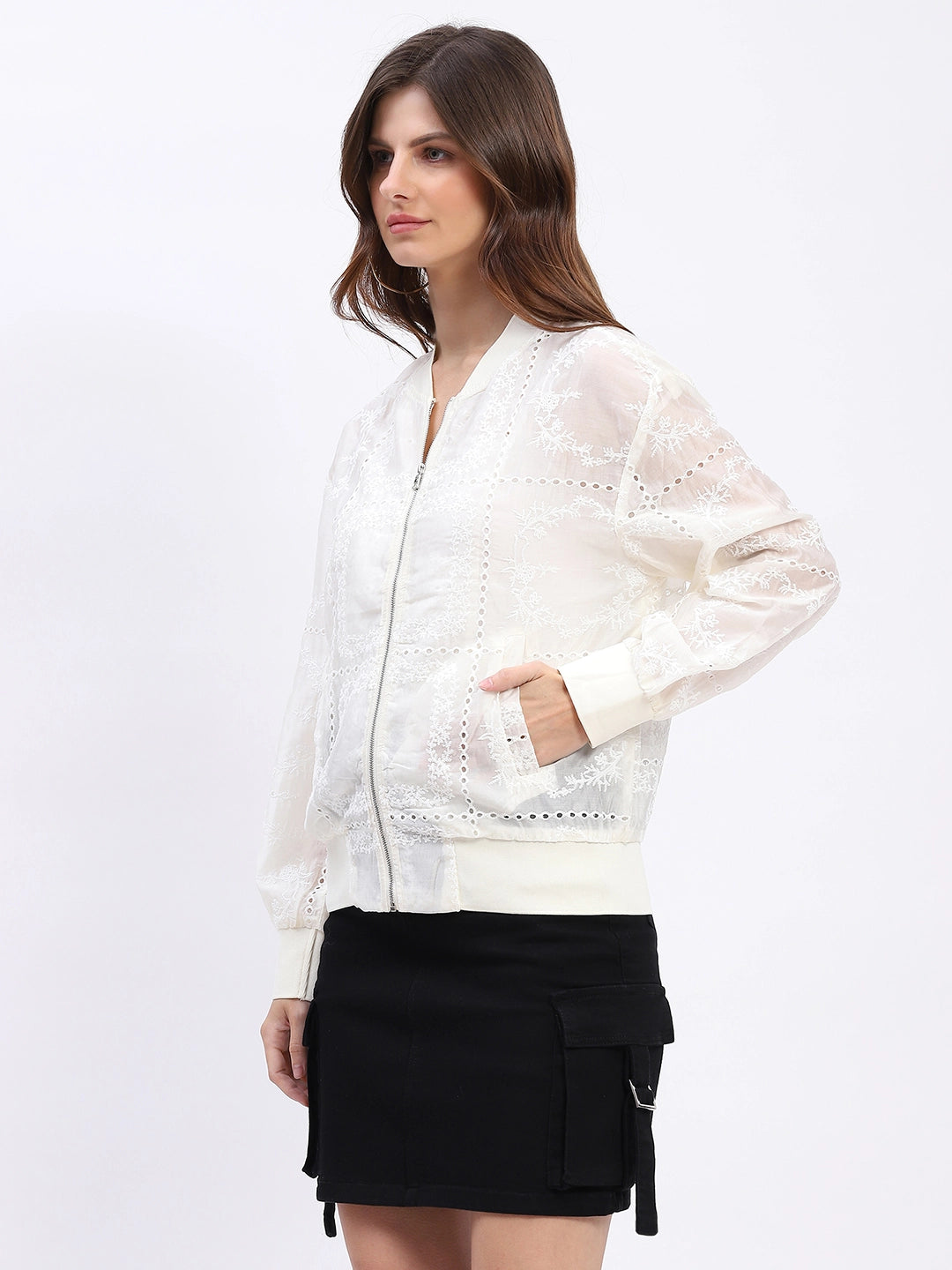 Embroidered Silk-Blend Shacket - Global Republic