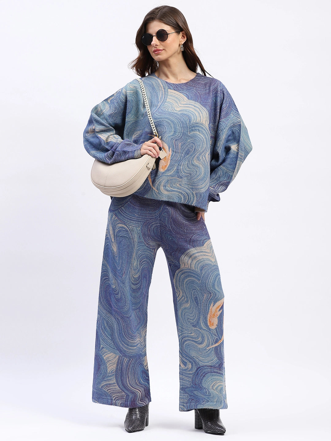 Abstract Print Loose-Fit Co-ord Set - Global Republic