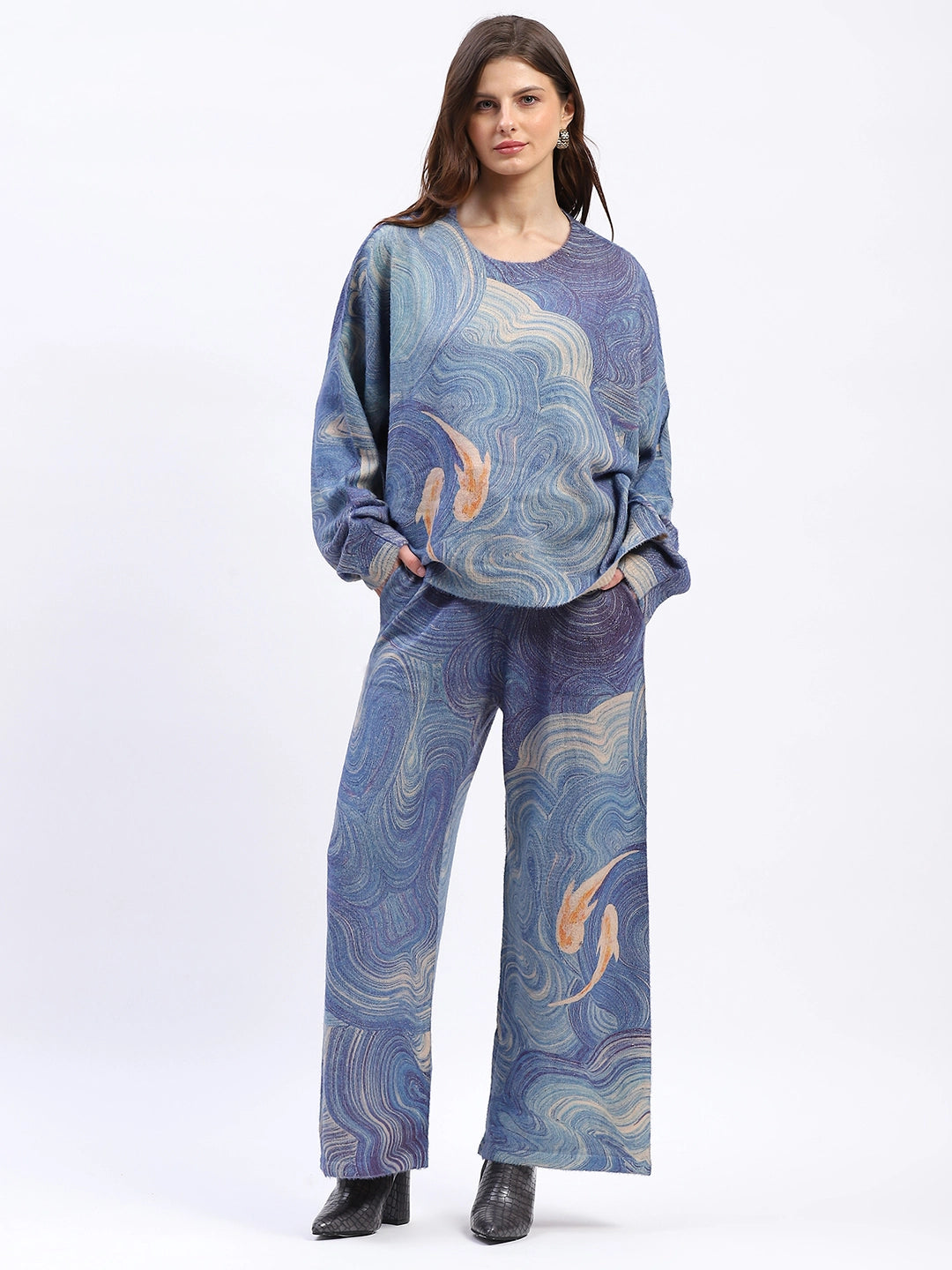Abstract Print Loose-Fit Co-ord Set - Global Republic